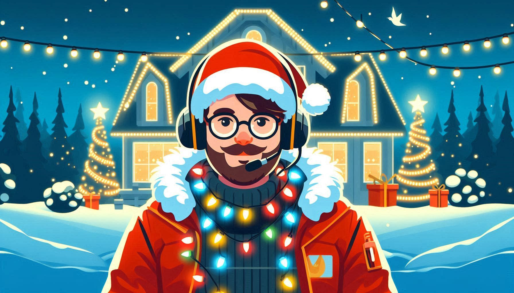 Professional Christmas light installation on a Raleigh home
