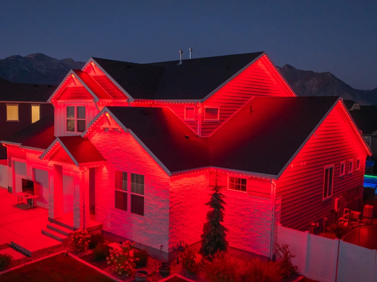 Permanent RGB lights glowing year-round