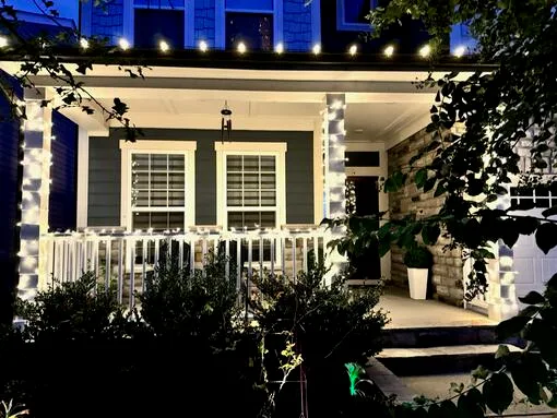 Christmas lights installation in Apex